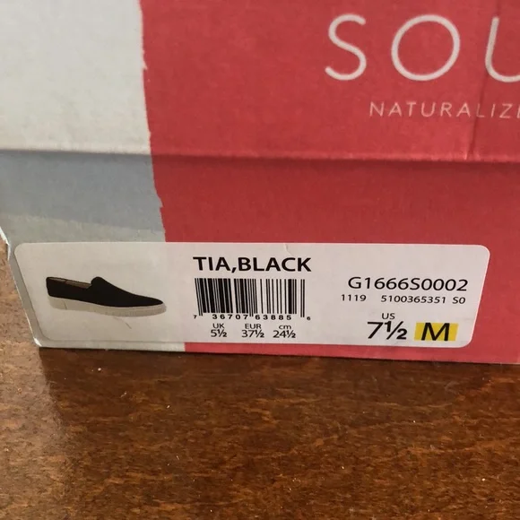Naturalizer Soul TIA Black 7 1/2 7.5 Shoes Slip On Platform Sneakers - Picture 8 of 16